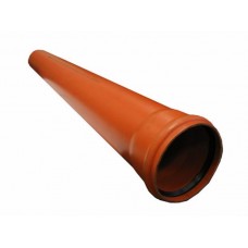 Труба с раструбом ПВХ d=110 мм L=1000 мм (для наружной канализации)